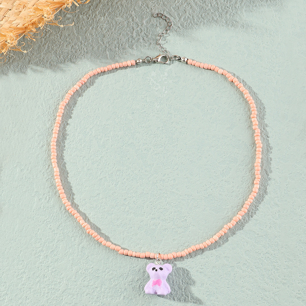 Oso De Peluche Collares De Cuentas De Arroz al por mayor